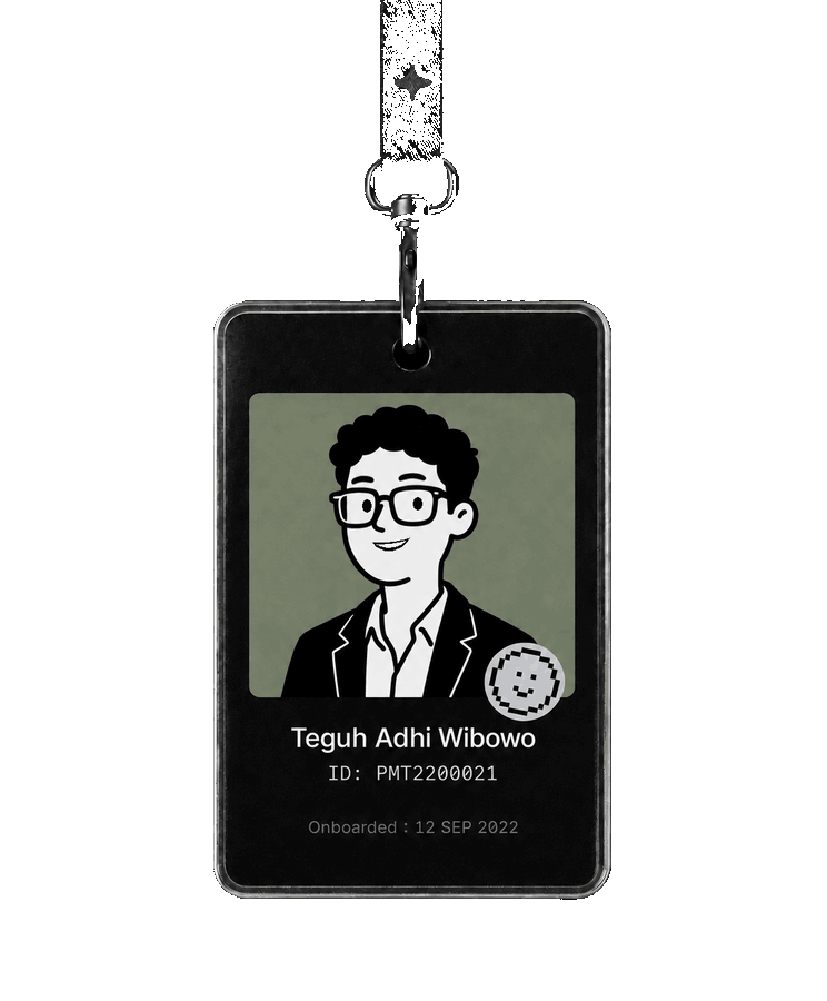 Name tag Teguh Adhi Wibowo
